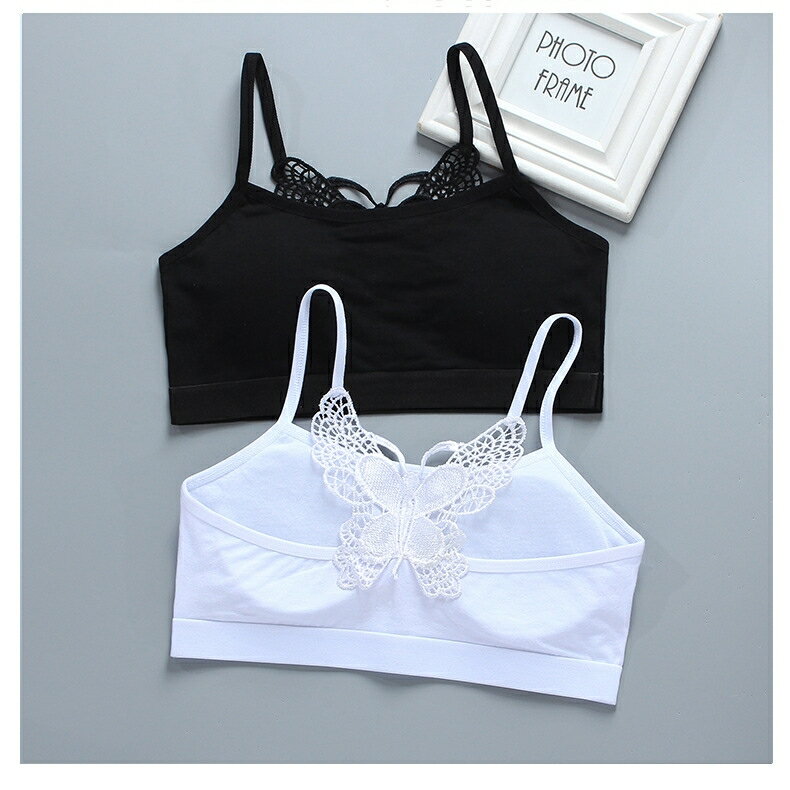 送料無料 インナーセット ジュニアブラ ショーツ 上下セット キッズ ジュニア 女の子 女児 下着 ブラジャー ノンワイヤー パット入り 取外し スポーツブラ 2