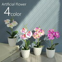 送料無料 造花 フェイクフラワー 鉢植え付き 花 フラワー 鉢花 花飾り 胡蝶蘭 アーティフィシャルフラワー アートフラワー インテリア雑貨 フラワーアレンジメ...