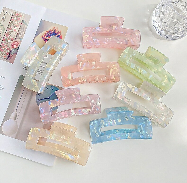 送料無料 バンスクリップ レディース ヘアアクセサリー ヘアクリップ シェル風 キラキラ べっ甲風 べっこう風 タイダイ きれいめ かわいい おしゃれ 女性 大人女子 3