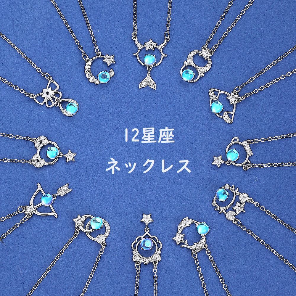 送料無料 12星座ネックレス レディース アクセサリー 星座 ペンダント シルバーカラー おしゃれ かわいい 上品 誕生日 プレゼント ギフト 記念日