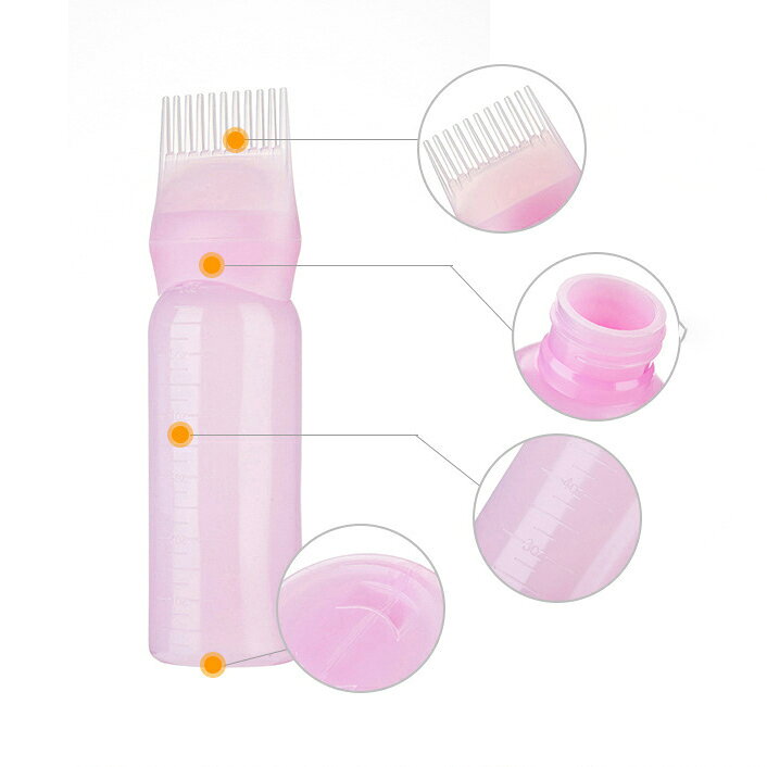 送料無料 アプリケーターボトル ヘアカラー用 160ml 目盛り付き コーム付き ヘアカラーボトル カラーリング ブラシ メモリ コームボトル 染色 毛染め 髪染め 白髪染め 自宅 セルフケア laforest-10123653 LaForest サンプル画像3
