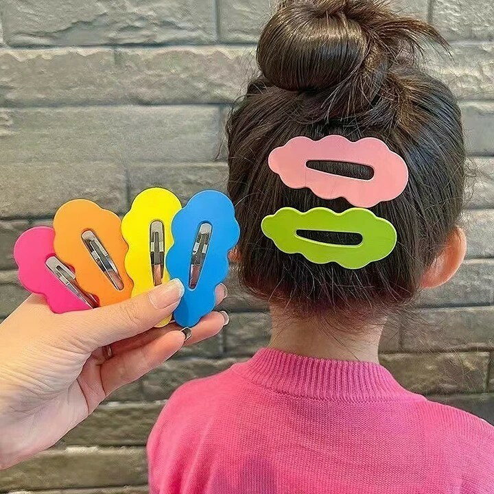 送料無料 ヘアピン シングルピン パッチン留め レディース 女性 キッズ 子供 こども 女の子 ヘアアクセサリー 髪留め 髪飾り ウェーブ 雲 まとめ髪 無地 単色 シンプル かわいい おしゃれ 前髪