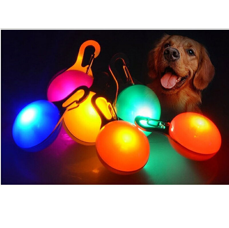 送料無料 首輪用チャーム ペット用アクセサリー 犬 猫 お散歩ライト LED 光る 電池...
