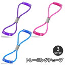 送料無料 トレーニングチューブ 8の字 ゴムバンド ストレッチ エクササイズバンド 筋トレ フィットネス グリップ付き スポーツ器具 自宅 屋内 運動 スポーツ...