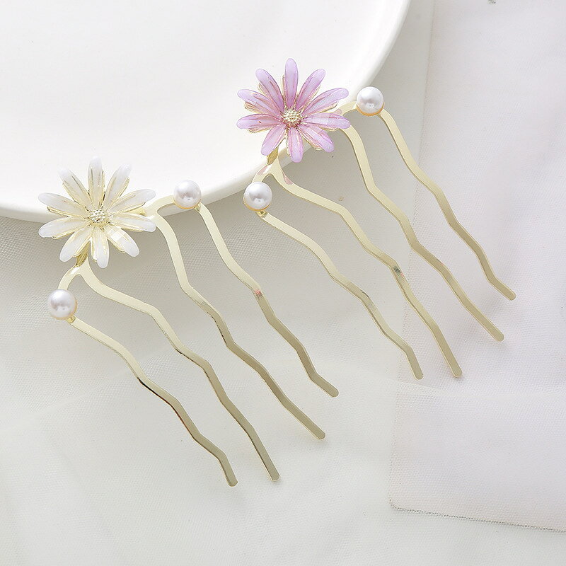 LaForestの送料無料 ヘアコーム レディース ヘアアクセサリー かんざし 簪 フラワー 花 パール調 おしゃれ かわいい 髪留め 髪飾り ヘアアレンジ 女性用｜アングル3