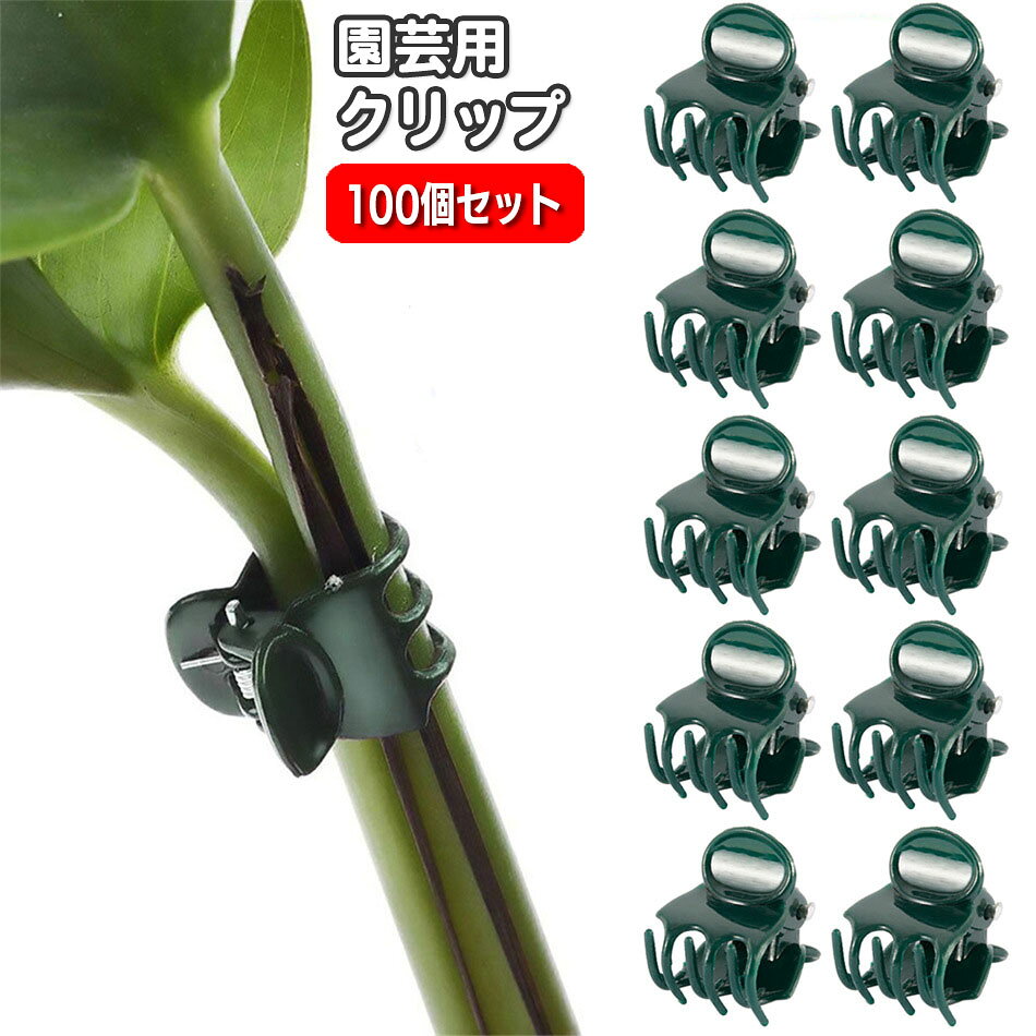 植物の成長をサポートする、園芸用クリップ100個セットです。 ワンタッチで植物の茎を支柱に留められて便利です♪ 【サイズについて】 画像をご参照ください。 【カラーについて】 生産ロットにより柄の出方や色の濃淡が異なる場合がございます。 お使いのモニターや撮影時の光の加減などにより 画像と実際の商品のカラーが異なる場合もございます。 予告なしにカラーやデザインなどの変更がある場合もございます。 【素材について】 PP