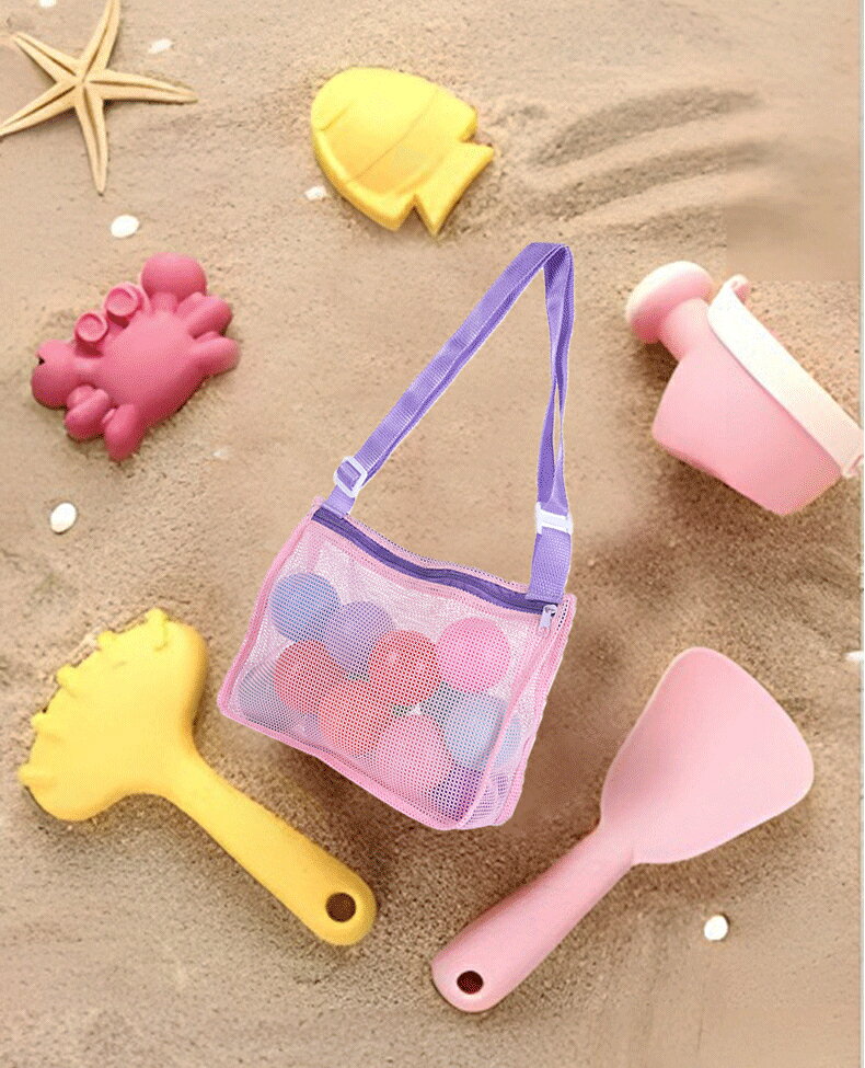 送料無料 ビーチバッグ メッシュバッグ プールバッグ バイカラー キッズ 子ども用 ...