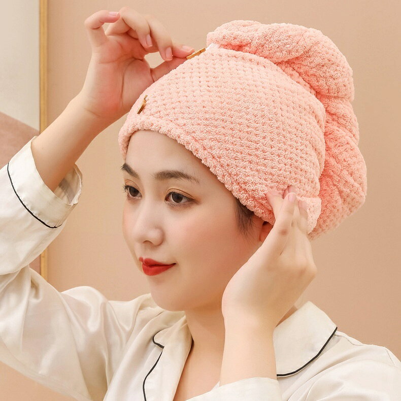 送料無料 ヘアドライタオル タオルキャップ バス用品 厚手 髪の毛 吸水 かぶる 乾かす まとめる 無地 お風呂上がり 時短 シンプル かわいい 大人 便利 laforest-10132485 LaForest サンプル画像3