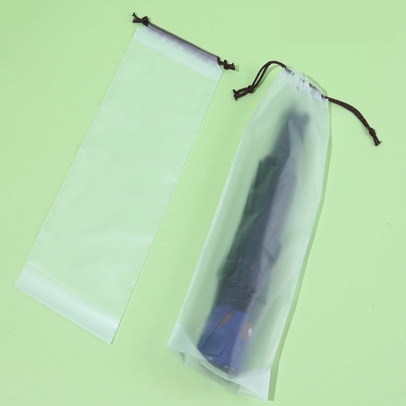 送料無料 傘袋 折り畳み傘入れ 折りたたみ傘用袋 10枚セット 半透明 巾着袋タイプ ...