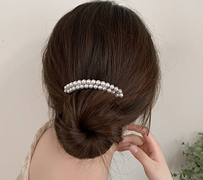 送料無料 ヘアコーム 夜会巻きコーム レディース ヘアアクセサリー 女性用 フェイ...