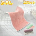 送料無料 ふきん 布巾 2枚セット キッチンクロス キッチンタオル 吸水タオル 台所 カウンター 台拭き 洗える 無地 シンプル 食器 クロス