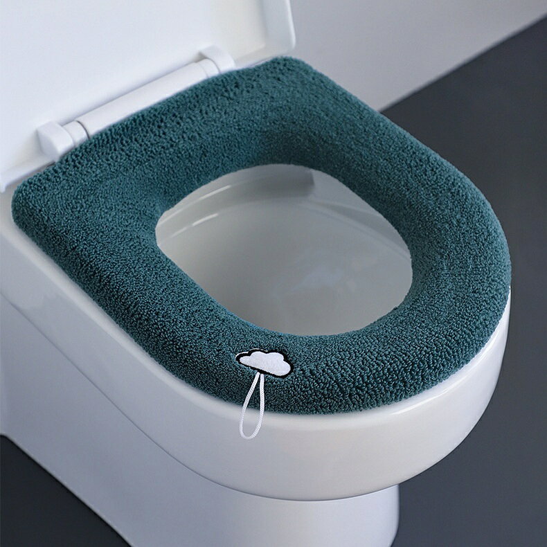 送料無料 便座カバー トイレカバー O型 取っ手 紐付き ゴム仕様 伸縮 装着簡単 ト...