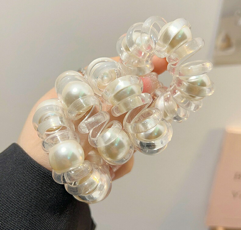 LaForestの送料無料 ヘアゴム スプリングゴム 2個セット 髪ゴム レディース ヘアアクセサリー 髪留め まとめ髪 ヘアアレンジ シンプル 無地 ファッション小物｜アングル3