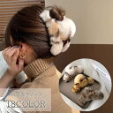送料無料 ヘアクリップ レディース バンスクリップ ヘアアクセサリー ファー ラビットファー ふわふわ かわいい おしゃれ カラバリ豊富 マーブル タイダイ柄 ...