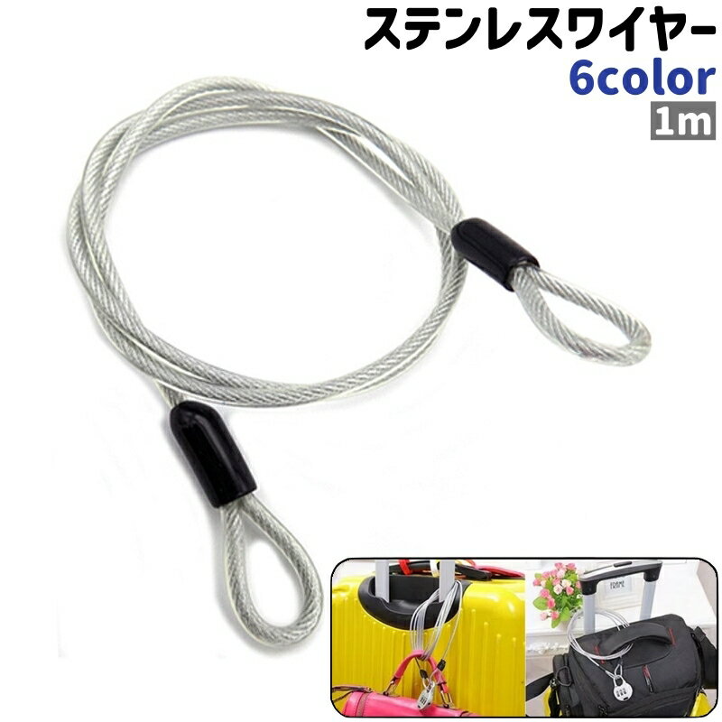 送料無料 ステンレスワイヤー ステンレスロープ ワイヤーロープ 物干しロープ 3mm 1m ビニール ...