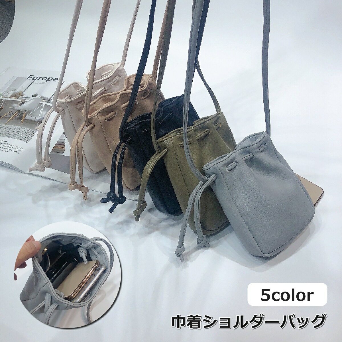 樂天商城 - 送料無料 ショルダーバッグ 巾着 レディース 女性 婦人 バッグ 鞄 カバン 肩掛け フェイクレザー かわいい おしゃれ 斜め掛け