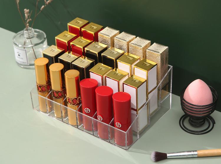 送料無料 メイクボックス 口紅入れ 口紅ケース コスメボックス ディスプレイ インテリア クリアカラー 透明 シンプル コスメ収納 仕切り 化粧品 机上 卓上 整理整頓 laforest-10155821 LaForest サンプル画像2