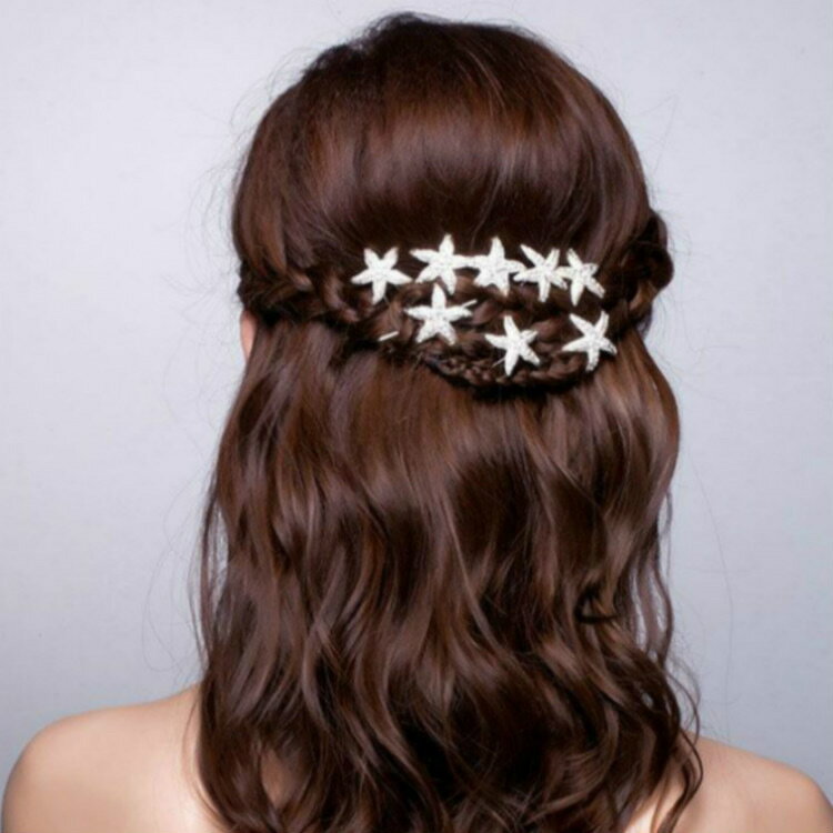 送料無料 ヘアピン Uピン 6本セット ヘアアクセサリー レディース ヒトデ ひとで ...
