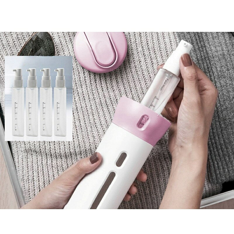 送料無料 旅行用 小分けボトル 詰替容器 トラベルボトル 4in1 40ml 4本 詰め替え容器 詰め替えボトル 小分け容器 収納 化粧水 化粧品 コスメ 旅行 出張 漏れ防止 透明 海水浴 ジム laforest-10150202 LaForest サンプル画像2