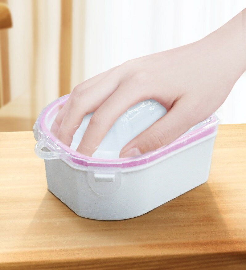 LaForestの送料無料 フィンガーボウル フィンガーボール ネイルアート用品 ジェルネイル用品 マニキュアボウル ネイルフリーボウル 保湿 ネイルケア用品 汚れ取り ネイルオフ 湯せん 二重構造 ピンク 青 白｜アングル2