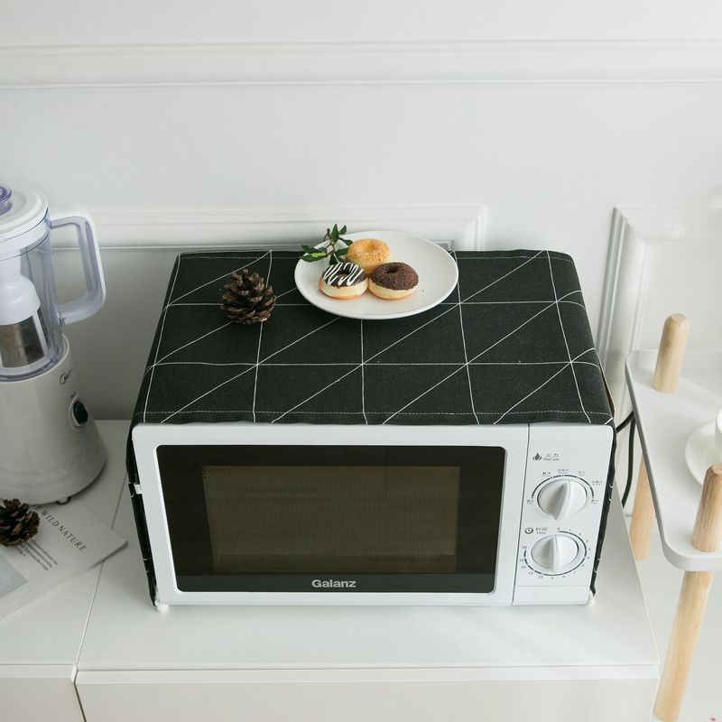 送料無料 電子レンジカバー オーブンカバー ダストカバー ほこり除け 布製 防塵 汚...