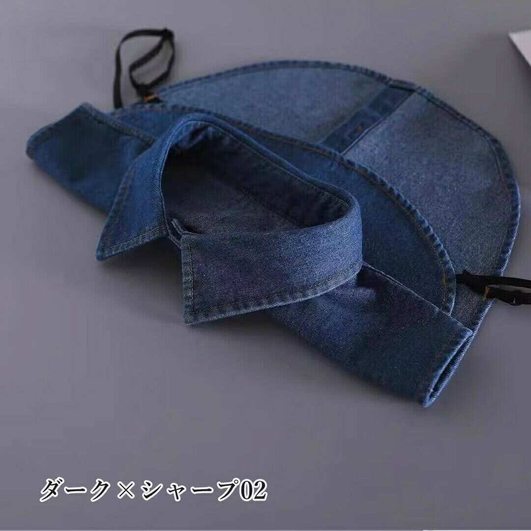 LaForestの送料無料 付け襟 つけ襟 レディース 女性 婦人 デニム シャツ風 重ね着風 シンプル おしゃれ かわいい カジュアル｜アングル2