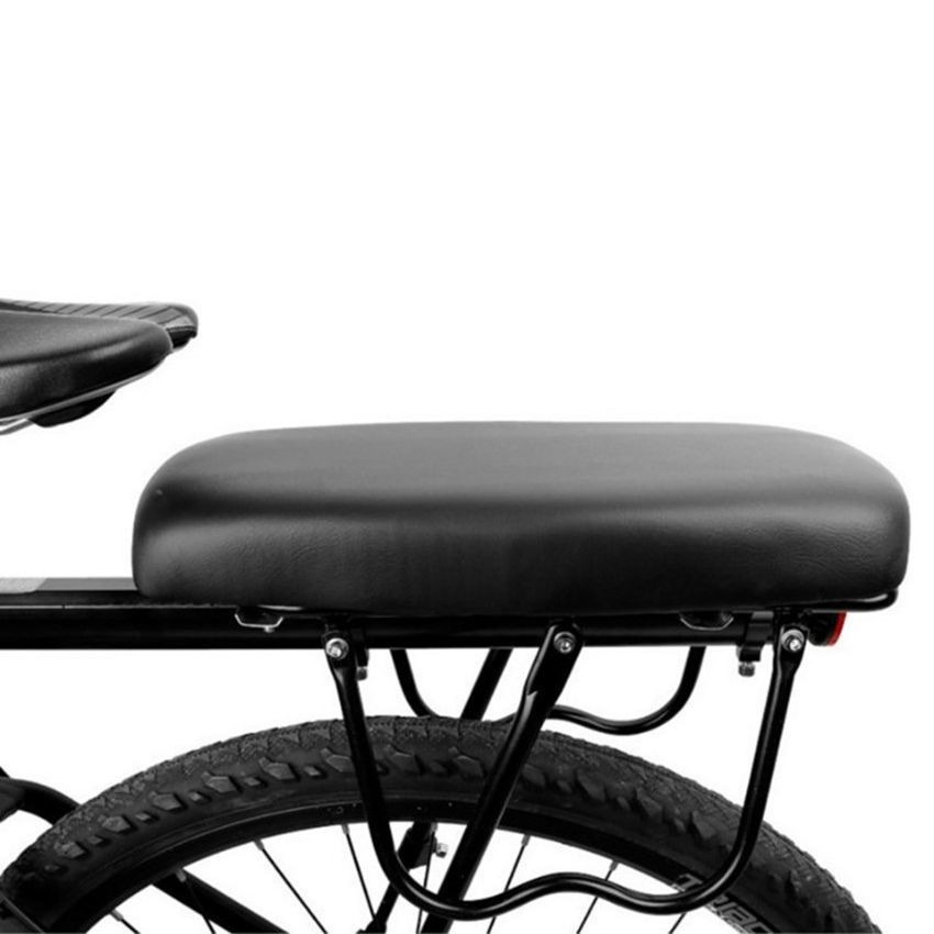送料無料 自転車用 荷台 キャリア PUレザー 厚手クッション ソフト 柔らかい 衝撃...