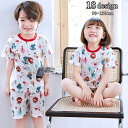 送料無料 ルームウェア 部屋着 パジャマ 上下 セットアップ キッズ 子供服 春夏 薄手 メッシュ 可愛い プリント 半袖 半ズボン 寝巻き ナイトウェア トッ...