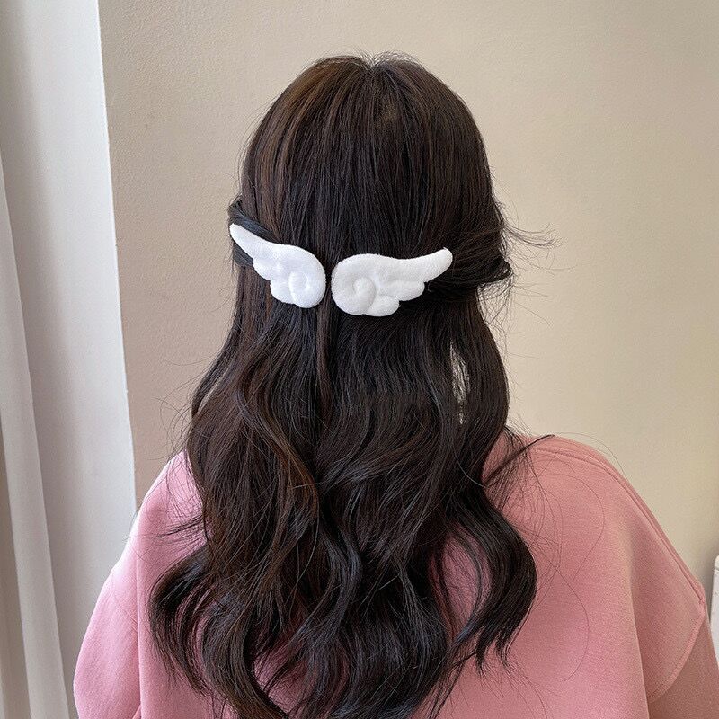 送料無料 ヘアクリップ 1対 レディース キッズ ヘアアクセサリー 髪飾り 髪留め エンジェル 天使の羽 羽根 可愛い おしゃれ ヘアアレンジ まとめ髪 女性 子供の商品画像 3