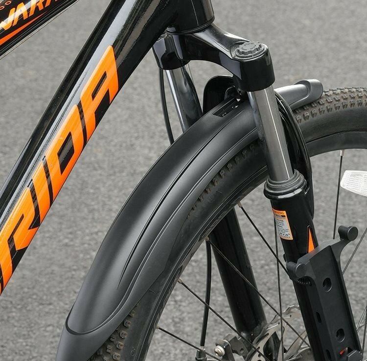 送料無料 自転車用泥よけ フェンダー 前後セット フロント リア 無地 黒 泥はね防...
