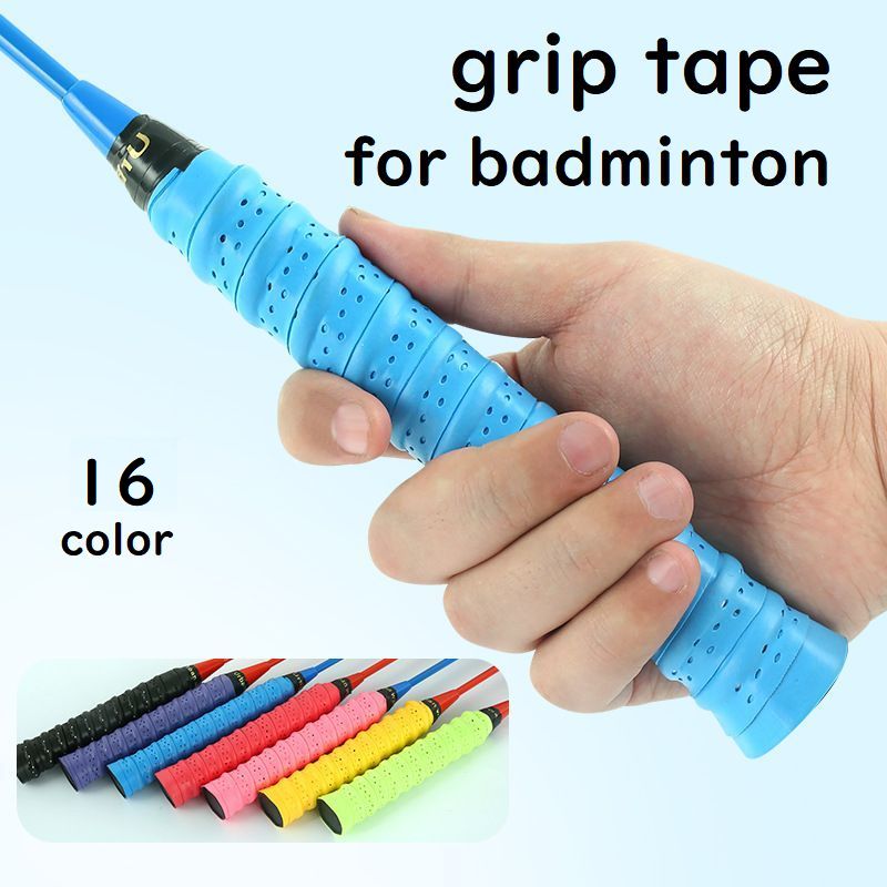 Free shipping! Badminton grip tape. Non-slip, strong grip, wide variety of colors, simple, plain, solid color, stylish, classic, cute, gift idea. Black, White.
