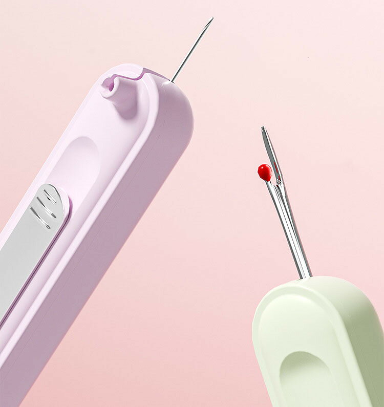 送料無料 糸通し リッパー 2in1 手芸用品 ソーイング スライド式 グリーン パープル ベージュ 便利グッズ laforest-10165244 LaForest サンプル画像2