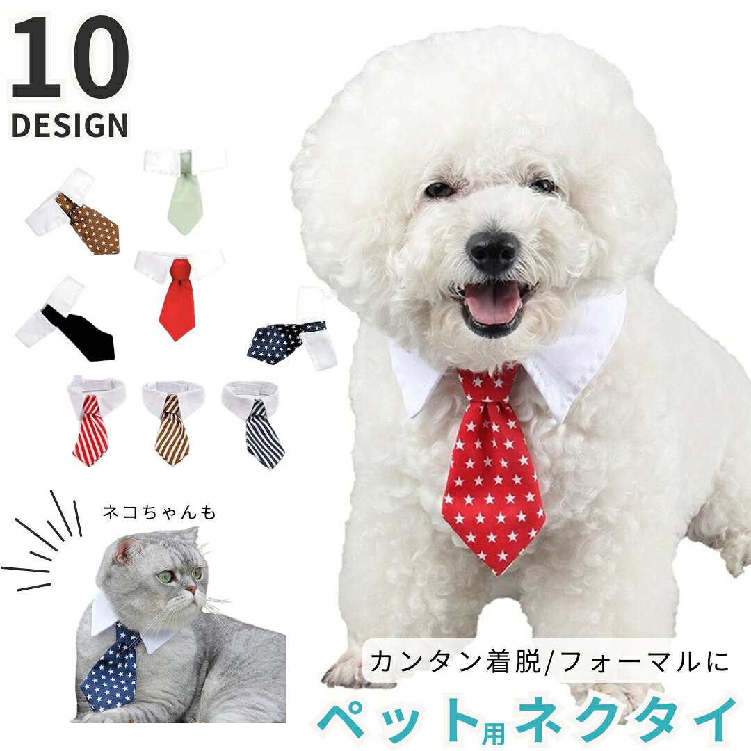 送料無料 ペット用ネクタイ 犬 猫 イヌ ネコ ペット用品 ペットネクタイ 襟付き 面ファスナー マジック テープ コスプレ 衣装 仮装 結婚式 お呼ばれ 誕生日 ハロウィン かわいい かっこいい おしゃれ