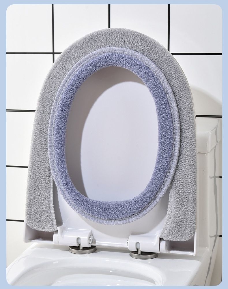 送料無料 便座カバー トイレカバー トイレ用品 O型 柔らかい ふわふわ 洗える 伸縮...