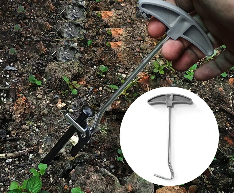 送料無料 ペグ抜き 2本セット テントペグ抜き取り器 ペグ抜き取り工具 テントペグ...