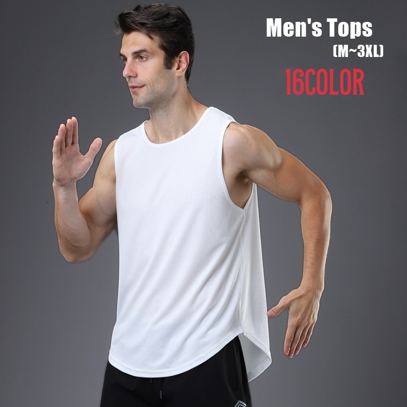 送料無料 タンクトップ カットソー メンズ 男性 トップス インナー ノースリーブ 丸首 ラウンドネック クロスバック 無地 シンプル カジュアル スポーティ 春 夏