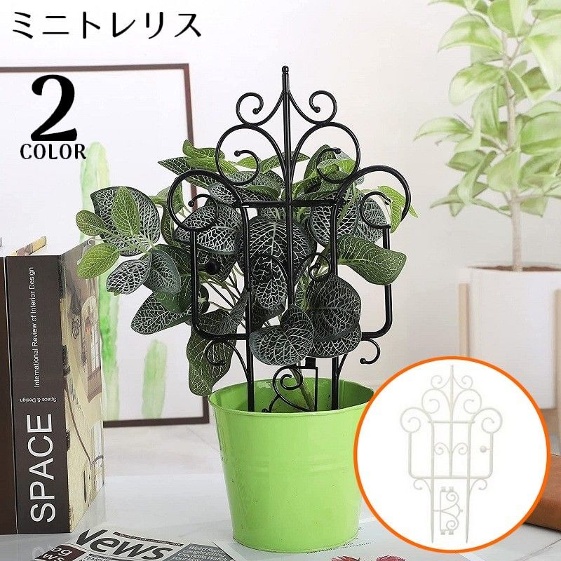 送料無料 ミニトレリス ミニオベリスク ガーデンフェンス 支柱 つる性植物用サポートフレーム 誘引 植木鉢 プランター 園芸 ガーデニング