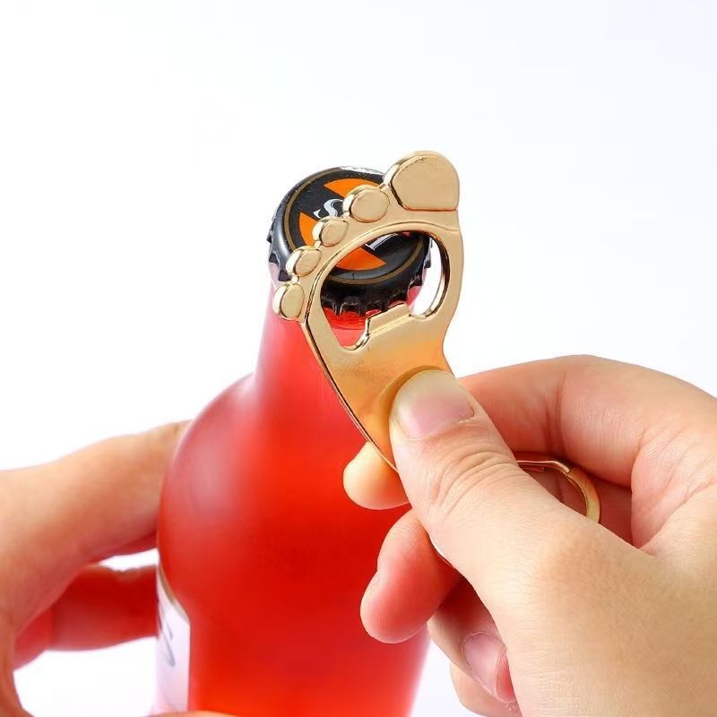 送料無料 栓抜き ボトルオープナー キーホルダー キーリング 持ち歩き キーホルダー付き栓抜き ユニーク 足の裏 可愛い シンプル おしゃれ アウトドア キャンプ laforest-10166902 LaForest サンプル画像2
