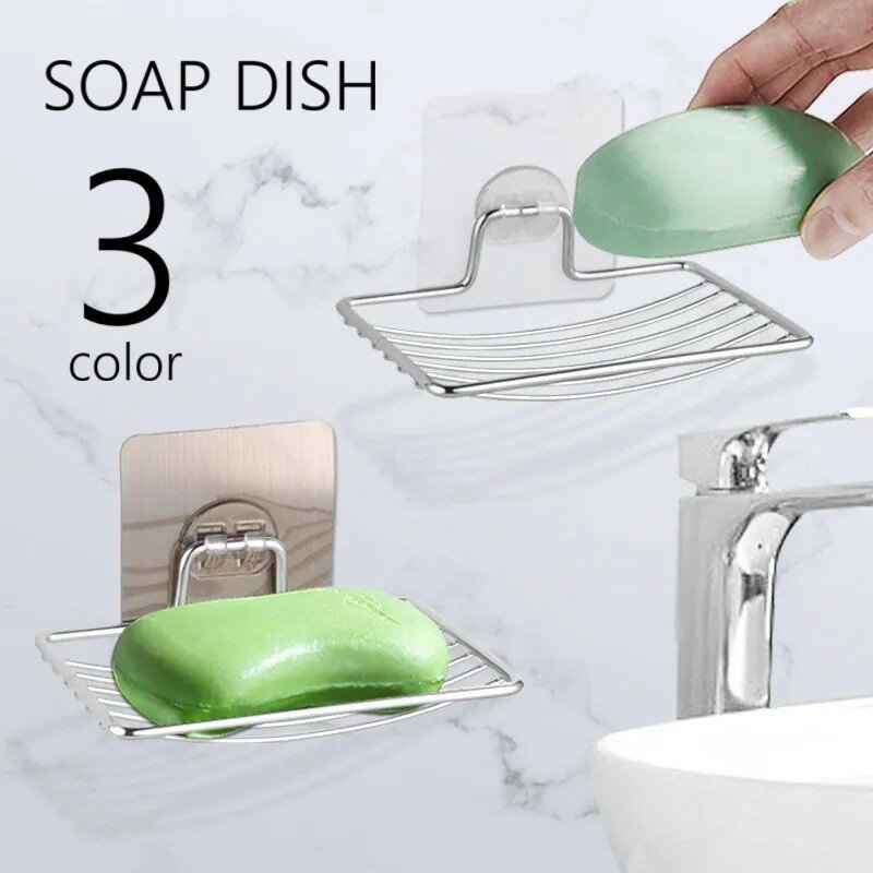 送料無料 ソープディッシュ 石鹸ホルダー 石鹸置き 粘着式 貼り付け ソープトレイ ソープトレー シール..