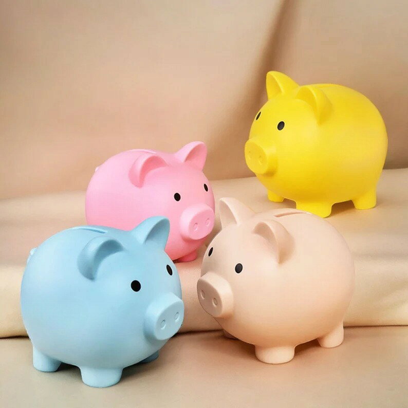送料無料 貯金箱 バンク ブタ型 豚型 コイン 硬貨 紙幣 マネーバンク かわいい お...