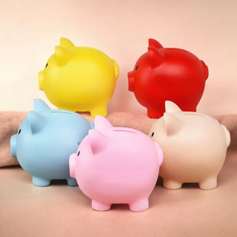 送料無料 貯金箱 バンク ブタ型 豚型 コイン 硬貨 紙幣 マネーバンク かわいい お...