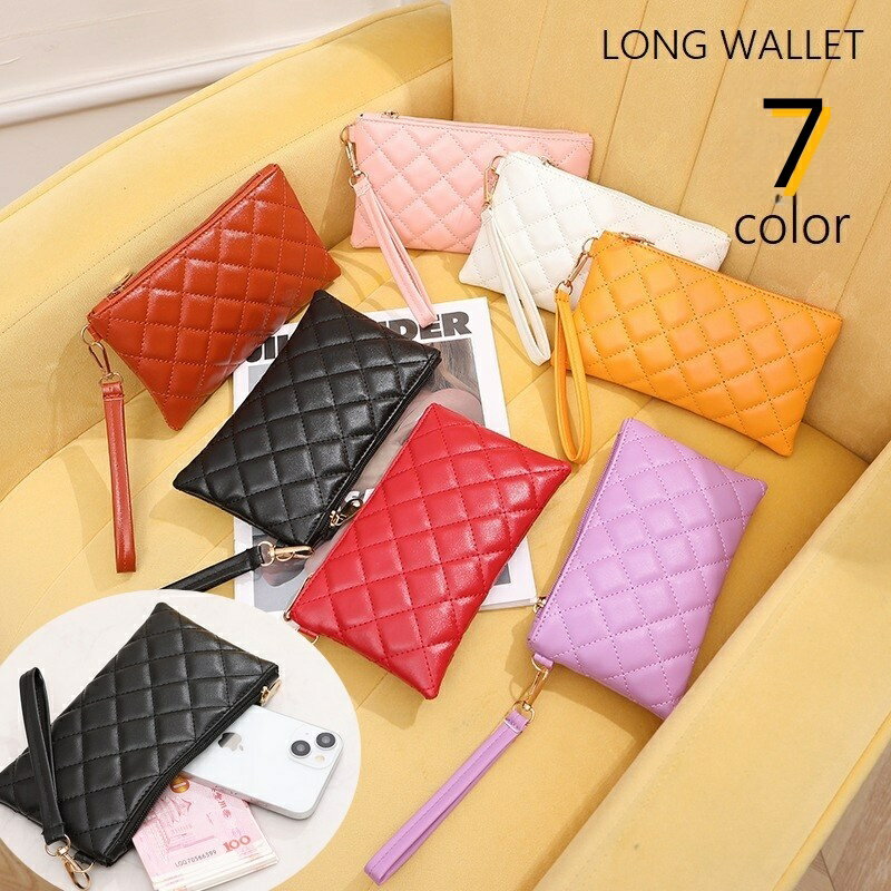 送料無料 財布 ウォレット 長財布 ロングウォレット レディース 女性 婦人 お札入れ 小銭入れ カード入れ スマホ入れ スマホポーチ レザー調 ステッチ ファ...