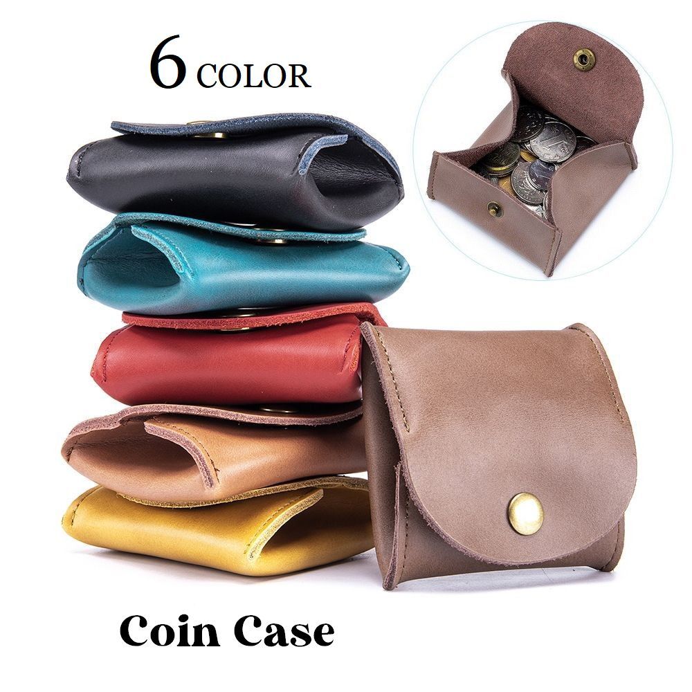 送料無料 コインケース 小銭入れ ボックス型 牛革 レザー レディース メンズ スナップボタン 四角形 コ..