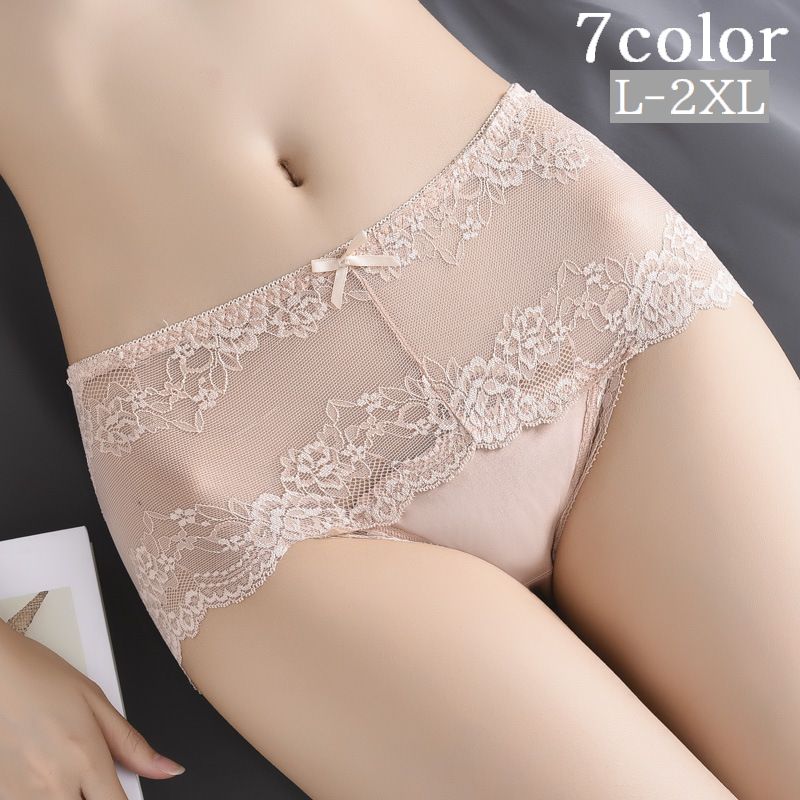 送料無料 スタンダードショーツ レディース 女性用 インナー 下着 パンツ 総レース リボン 透け感 シースルー フルバック おしゃれ 上品 可愛い パンティ ランジェリー デイリー 普段使い アンダーウェア 婦人用 大きいサイズあり