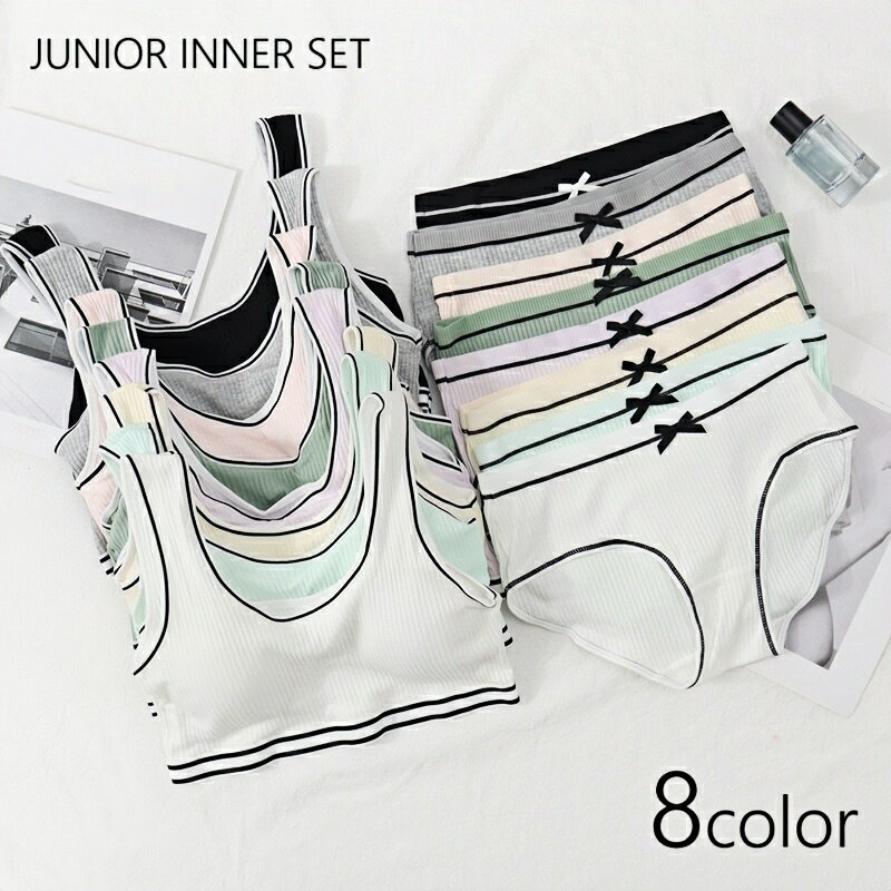 送料無料 ジュニア用インナーセット ブラジャー ショーツ 2点セット 子ども用 女の子 ガールズ ジュニ..