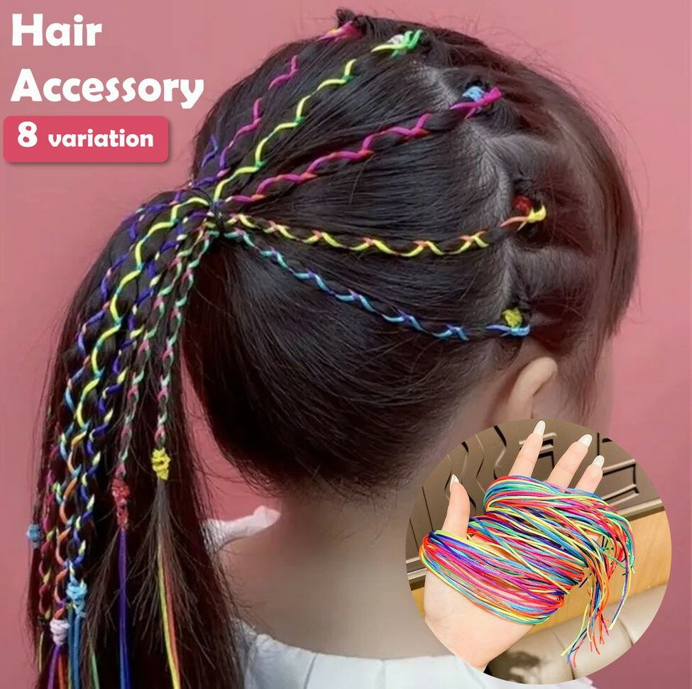 送料無料 ヘアアレンジ用紐 ヘアアレンジ用ひも 紐 コード ヘアアクセサリー 20本 ...