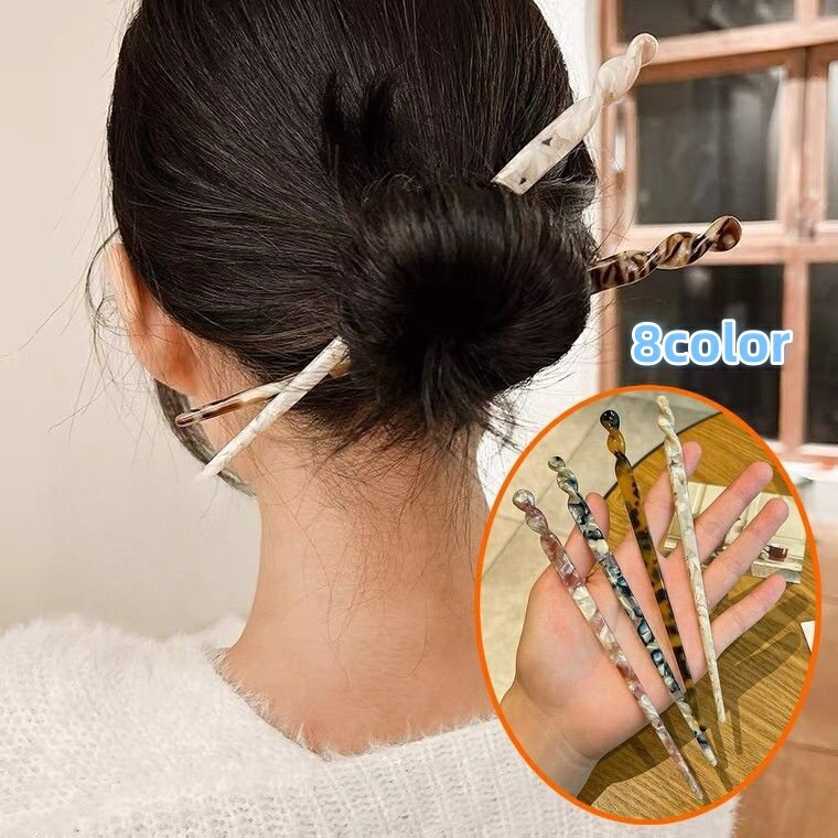 送料無料 かんざし 簪 一本挿し レディース ヘアアクセサリー 髪飾り 髪留め ヘアピン 和装 洋装 着物 浴衣 マーブル模様 おしゃれ