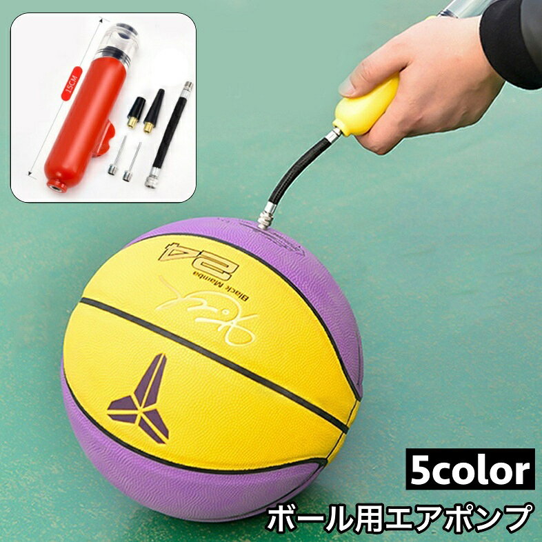 送料無料 エアポンプ 空気入れ ボール用 手動 ハンドポンプ 小型 ダブルアクション 持ち運び コンパク..