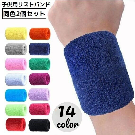 送料無料 2個セット リストバンド カラーリストバンド 手首サポーター 汗拭き 汗止め 吸汗 通気性 パイル 無地 メンズ レディース 男性 女性 男女兼用 ユニセックス スポーツ アウトドア フリーサイズ 洗顔 袖濡れ 防止 袖濡れ防止 水濡れ防止 シンプル スポーツ ダンス テニ