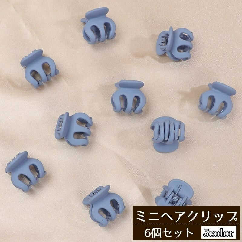 送料無料 ヘアクリップ ミニバンスクリップ 6個セット ヘアアクセサリー レディース キッズ 女の子 シンプル 無地 小さめ プチ マット カラフル スモークカラー サンドカラー 髪留め ヘアアレンジ 髪飾り カジュアル 大人かわいい お出かけ おしゃれ ブラック 黒 白 女性 ま